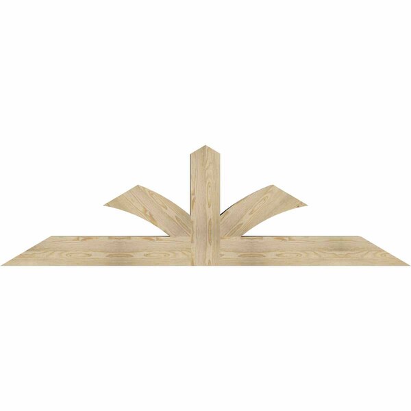 Ekena Millwork Richland Rough Sawn Timber Gable Bracket, Douglas Fir, 84"W x 24"H x 6"D x 6"F, 7/12 Pitch GBW084X24X0606RIC00RDF - main